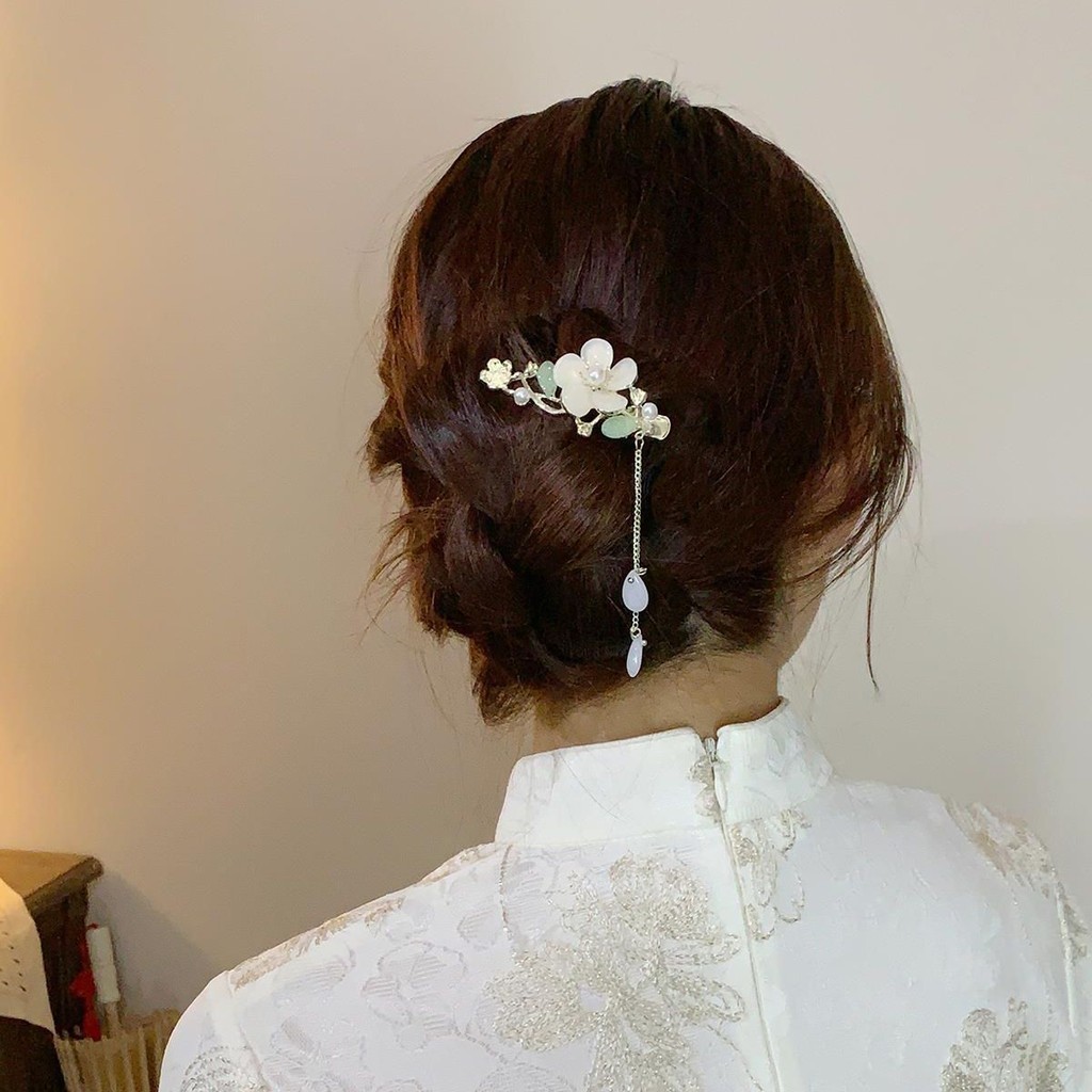 การ์ดแมกโนเลีย Liu Sufa Fucks แบบครึ่งตัว สีขาว สไตล์โบราณ สําหรับผู้หญิง - รูปที่ 4