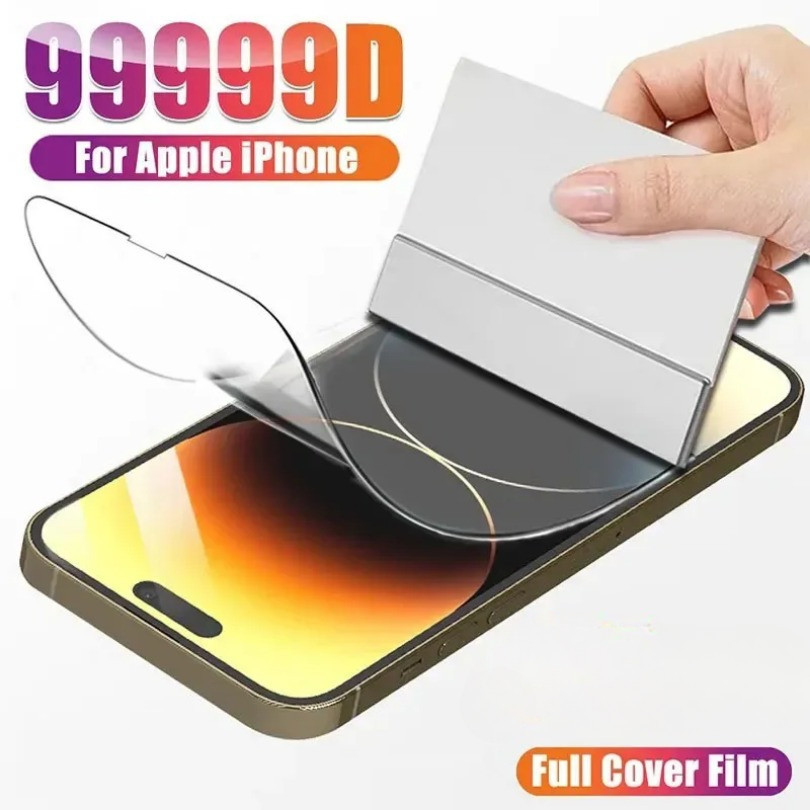 ฟิล์มไฮโดรเจลเหมาะสําหรับiphone 15 14 13 12 11 Mini Pro Maxคลุมทั้งหมดป้องกันหน้าจอสําหรับiPhone X XR XS MAX 7 8 6 Plus SE 2020 ไม่ใช่แก้ว