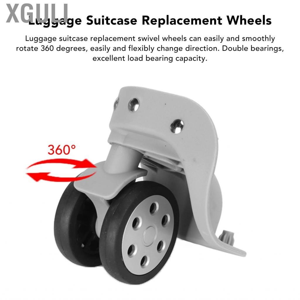 Xguli Luggage Suitcase Replacement Wheels Large Hole Mute Swivel Wheel Casters Kit MNS