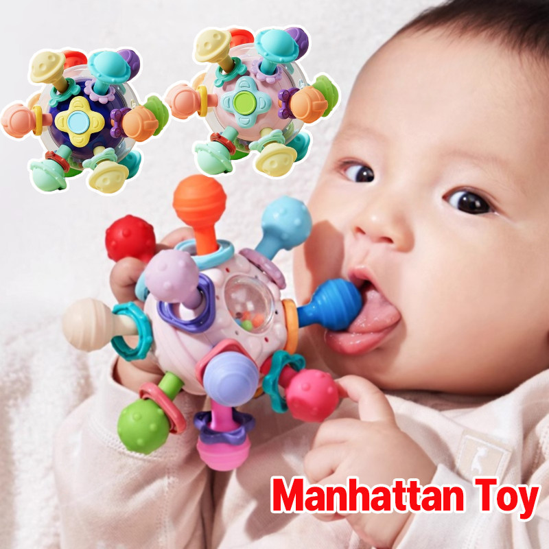 พร้อมส่ง ยางกัด Manhattan Toy นุ่ม ยืดหยุ่น พร้อมของเล่นเขย่ามีเสียง