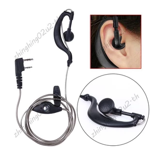 ชุดหูฟังไมโครโฟน 2 Pin PTT สีดํา สําหรับวิทยุ Kenwood QUANSHENG PUXING WOUXUN HYT TYT TH UV5R