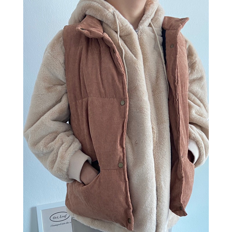 กั๊กไหมพรม UMORE.FOR.MEN ✨พร้อมส่ง 🧥 Winter vest jacket เสื้อกั๊ก ผ้าลูกฟูก ✔️น้ำหนักเบา ✔️หนา อุ่น 