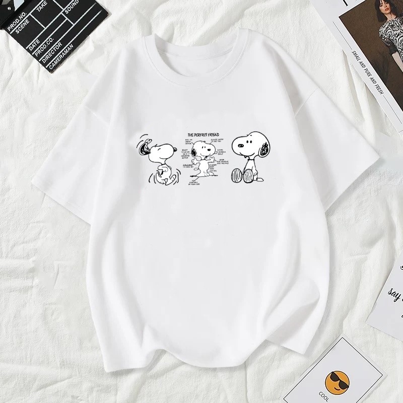 Cosco เสื้อยืดผู้หญิงสาวลายการ์ตูนน่ารัก#8852