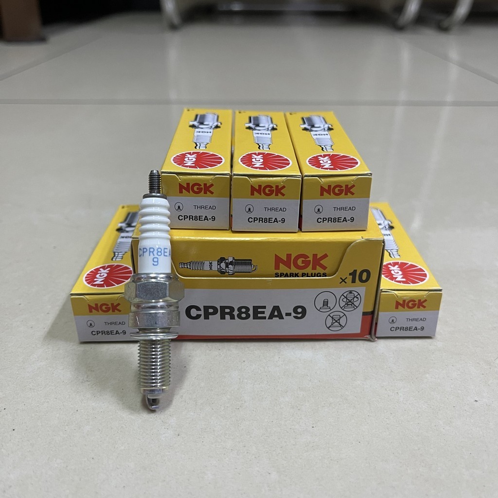 NGK SPARK PLUG CPR8EA-9 CPR8EA9 CPR8EA CPR8 100% YAMAHA LC135 WAVE125 VF3I NMAX155 FUTURE Y16ZR DASH