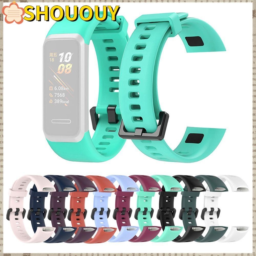 Shououy สายรัดข้อมือซิลิโคน สําหรับ HUAWEI Band 4 ADS-B29 Honor Band 5i ADS-B19