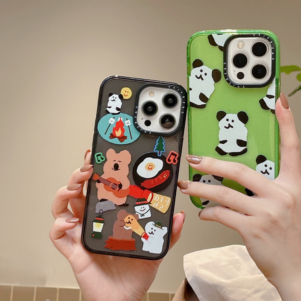 【Persimmon Bear】casetify เคสโทรศัพท์มือถือ TPU นิ่ม แบบใส ลายหมี สําหรับ iPhone 15 Pro max 14 Pro 13 Pro max 12 Pro max 11 11Pro max 12