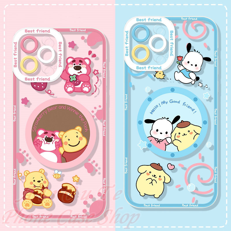 เคส Samsung A16 A06 A15 A14 A13 A12 M12 A11 A05 A05S A04 A04S A03 A03S A02 A02S A73 A72 A71 A55 A54 A53 A52 A52S A51 A50 A50S A35 A34 A33 A32 A31 A30 A30S A25 A24 A23 A22 A21S A20 A20S A10 A10S 4G 5G Clear Protect Camera Photograph Lens Bear Dog Soft Case