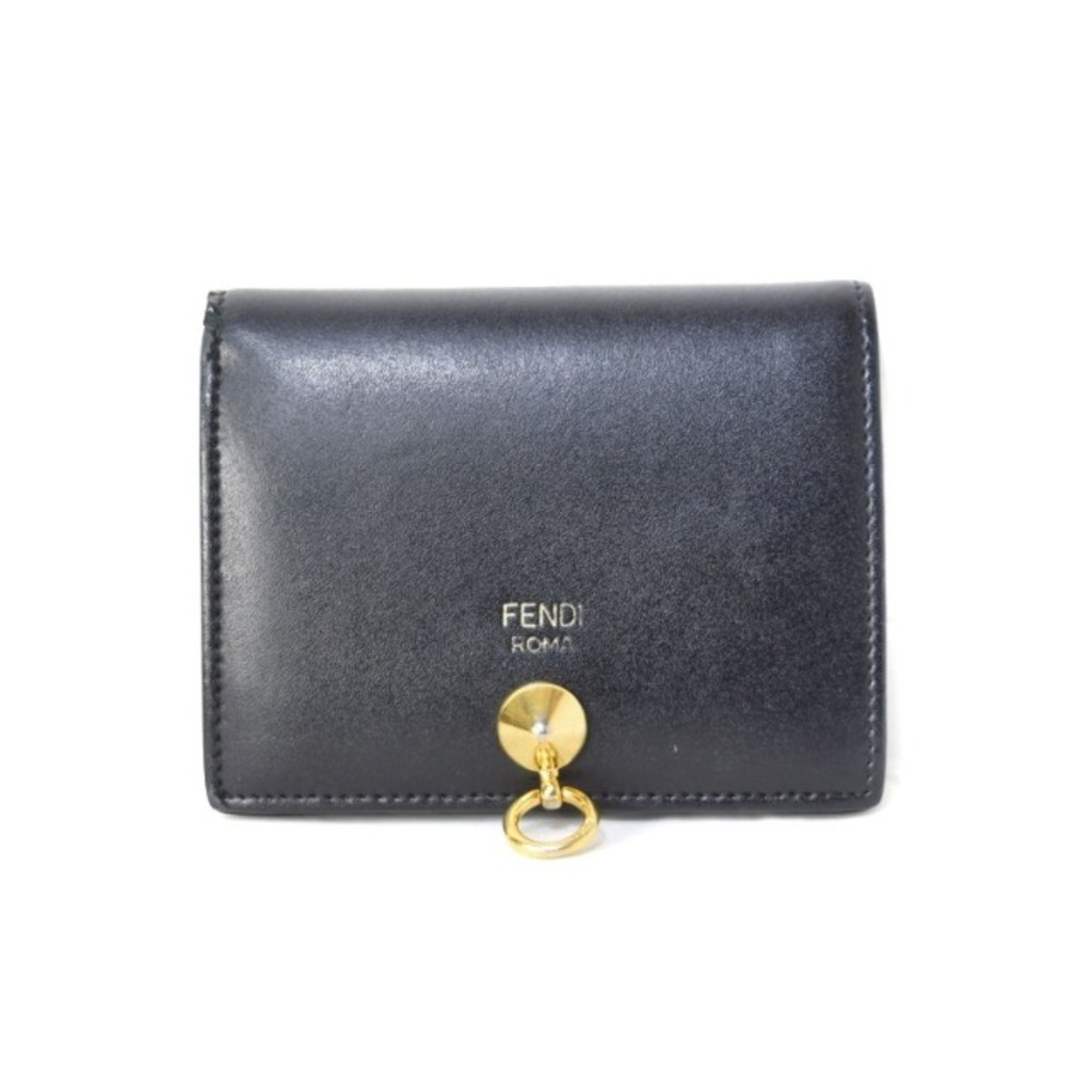 FENDI BY THE WAY Bifold Wallet Leather Black Direct from Japan Secondhand