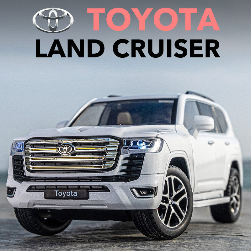 [GT-M] รุ่นมาตราส่วน 1:24 Toyota Cruiser โลหะผสมรถโลหะรุ่นรถของเล่นเด็กรถของสะสมเครื่องประดับ