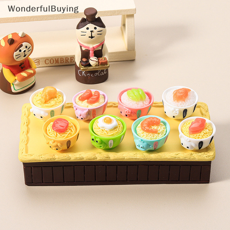 Wbth ชามก๋วยเตี๋ยว แฮนด์เมด DIY สําหรับตกแต่งบ้านตุ๊กตา