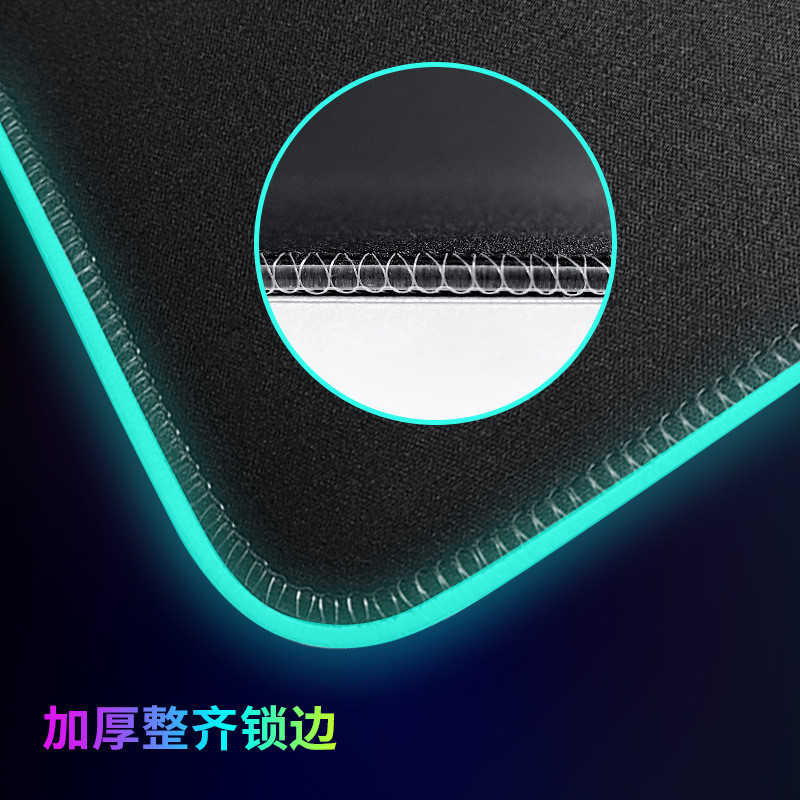 แผ่นรองเมาส์ชาร์จไร้สายสําหรับเล่นเกมเกม RGB Luminous Multi-Function 15W Fast Charging สีสันขนาดใหญ่คีย์บอร์ด Seaming ตาราง Mat