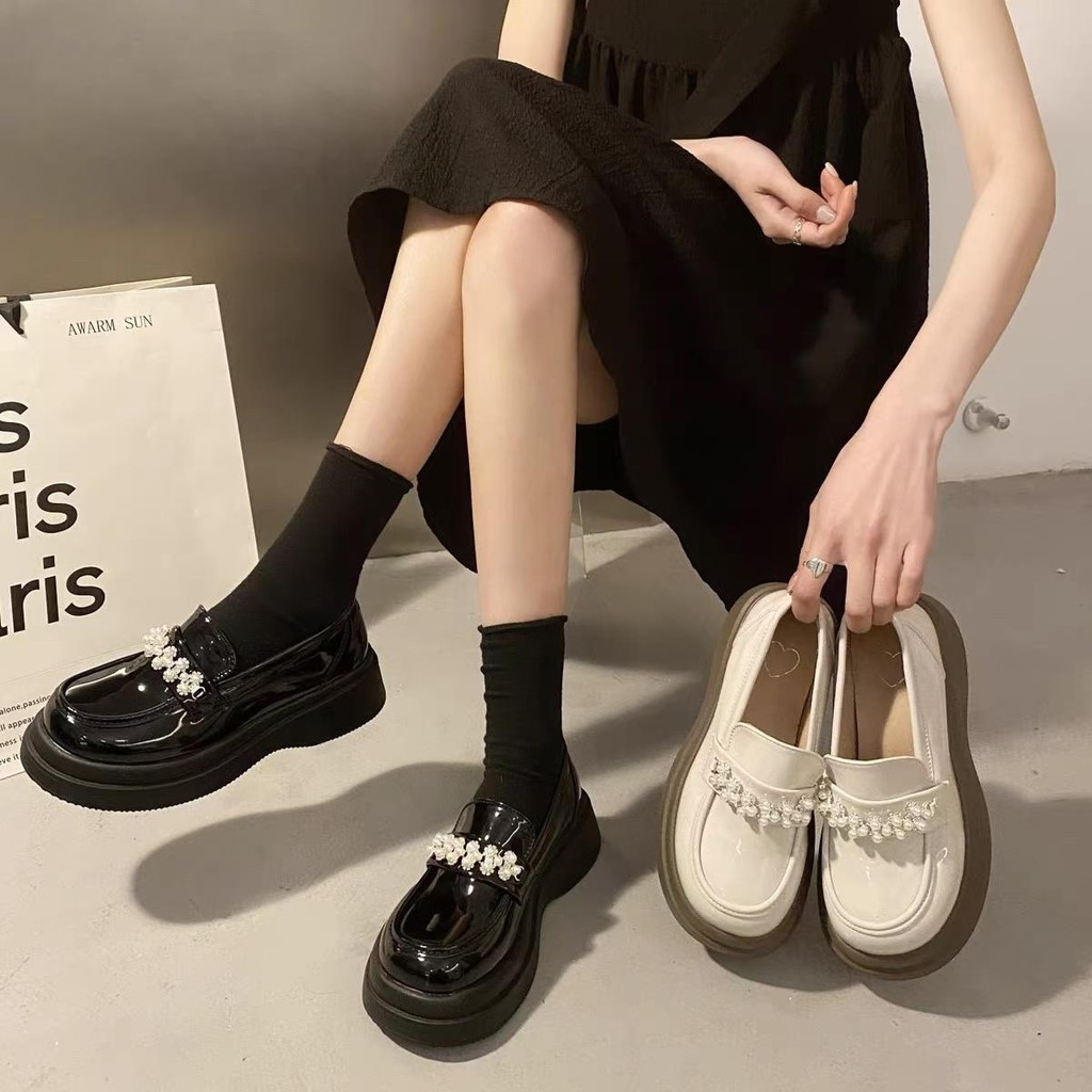 รองเท้าโลฟเฟอร์หนังพื้นหนา5CM One for all TX609 สำหรับผู้หญิง ขนาด 35-40 พร้อมส่งจากไทย