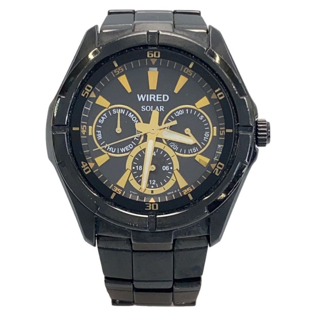 Seiko(ไซโก) SEIKO NEXTAGE Mens Watch Solar Analog Stainless Steel BLK Direct from Japan Secondhand