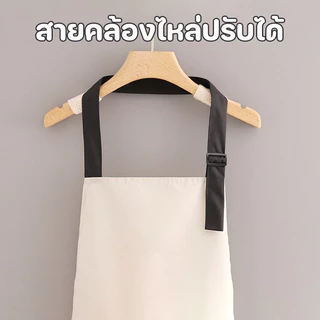 COD ใหม่ ผ้ากันเปื้อน PVC พิมพ์หมีน้อยน่ารัก กันน้ำและกันน้ำมัน พร้อมกระเป๋า 72 x 70ซม.ครัว ทำอาหาร ยูนิฟอร์ม