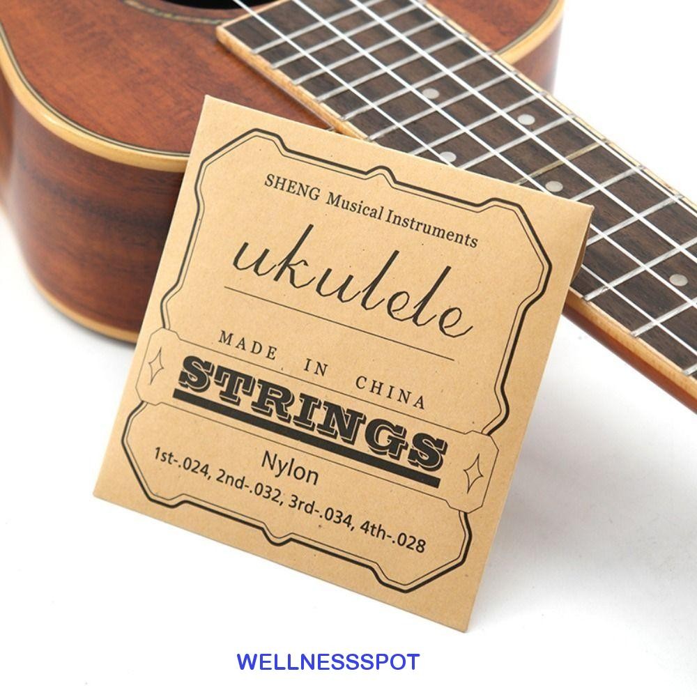 Wellnessspot 1 ชุดสายอูคูเลเล่, เปลี่ยนสายกีตาร์กลมกล่อม, Tough Tone Pure Universal กีตาร์คลาสสิกสําหรับ 21 / 23 / 26 นิ้ว Ukulele