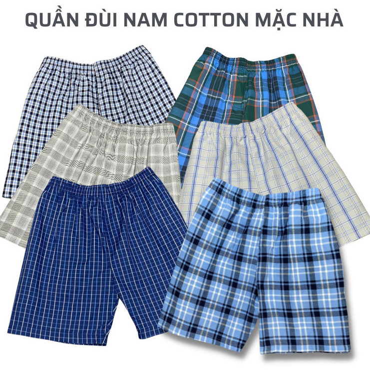 Combo 10 Quần Đùi Cotton Nam Mặc Ở Nhà, Đi Ngủ. Hàng đẹp may kỹ, vải mát QĐ31