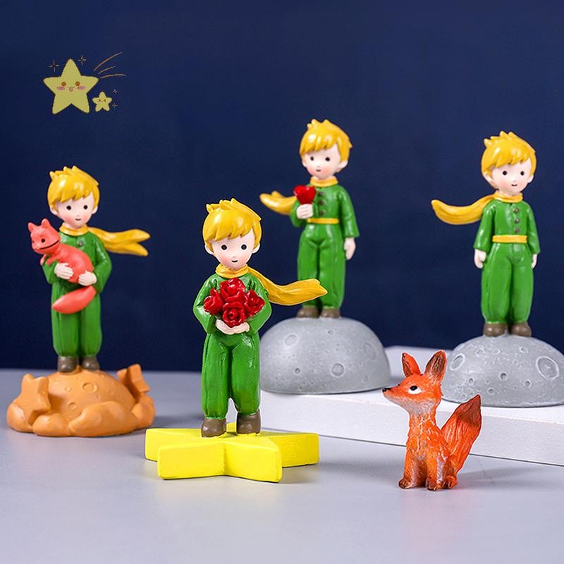 [JBTH] Rose Little Prince ตุ๊กตามีสไตล์ Healing เจ้าชายน้อยน่ารัก Rose Fox ตัวเลข Miniatures เดสก์ท็อปเครื่องประดับตกแต่งบ้าน [JB]