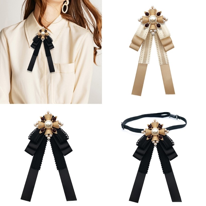 PPY เนคไทตราไข่มุกเทียมเนคไทคอแบบปรับได้สําหรับชุดนักเรียนกิจกรรมอย่างเป็นทางการ