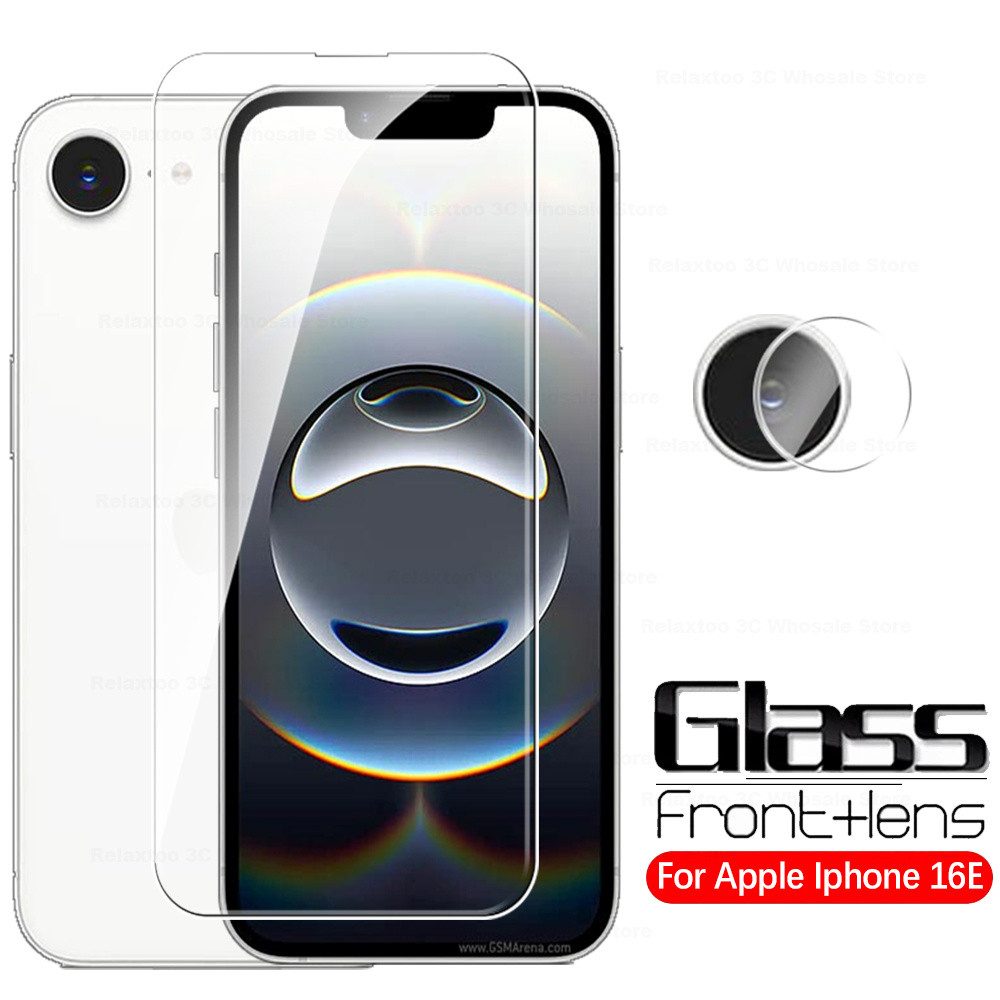 2in1 แก้วป้องกันฟิล์มสําหรับ iPhone 16e 16 Pro Max 16Plus 16ProMax iPhone16 i16e 9H HD ด้านหน้าโทรศั