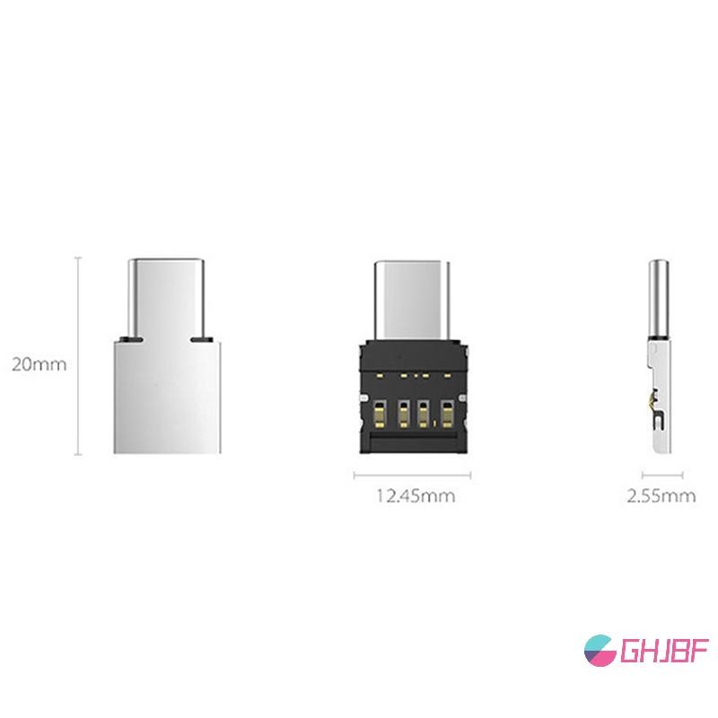 Ghjbf] USB-C 3.1 Type C Male to USB Female OTG Adapter Converter สําหรับ U Disk นิสนคอเต่าham