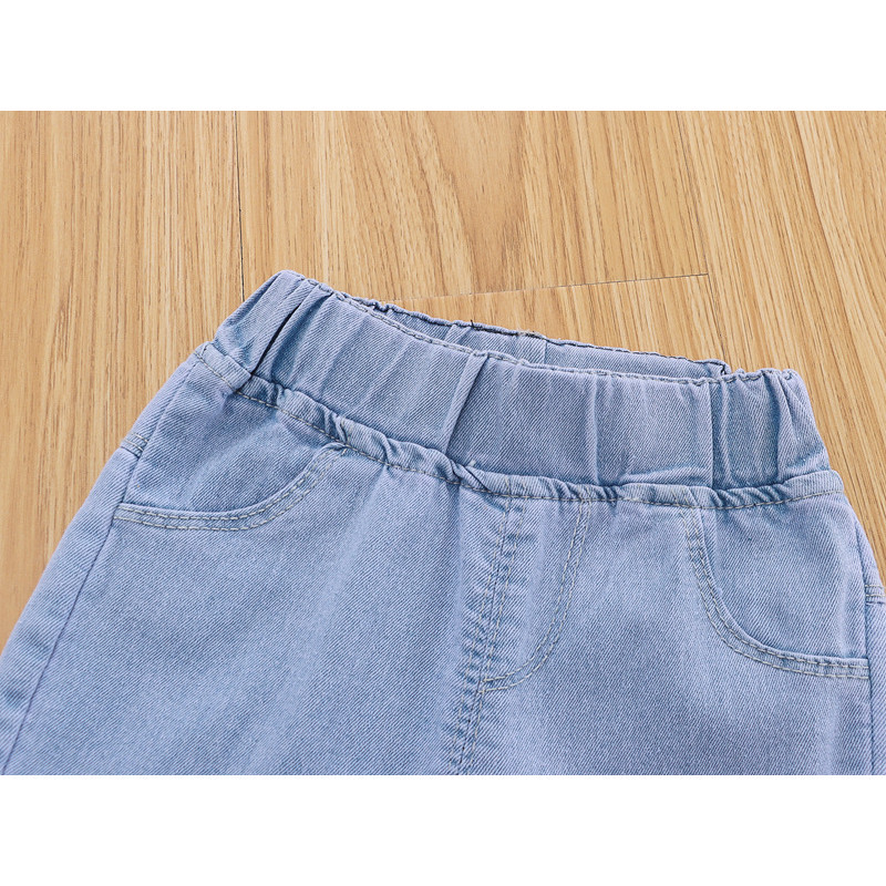 【YAOEENH】กางเกงยีนขายาว แบบบาง ทรงหลวม ลายการ์ตูน แฟชั่นฤดูร้อน สไตล์เกาหลี สําหรับเด็ก 80-120 ซม. พร้อมส่ง - รูปที่ 4