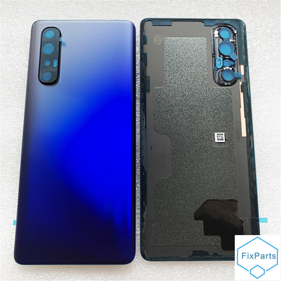 สําหรับ Oppo Reno3 Pro ฝาหลังกระจกประตูเคสแบตเตอรี่พร้อมกาวและเลนส์กระจกกล้อง