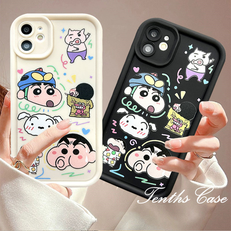 เคสโทรศัพท์มือถือคู่รัก แบบนิ่ม กันกระแทก ลายการ์ตูนน่ารัก สําหรับ IPhone 11 15 14 13 12 Pro Max X XR Xs Max 8 7 6s Plus SE 2020