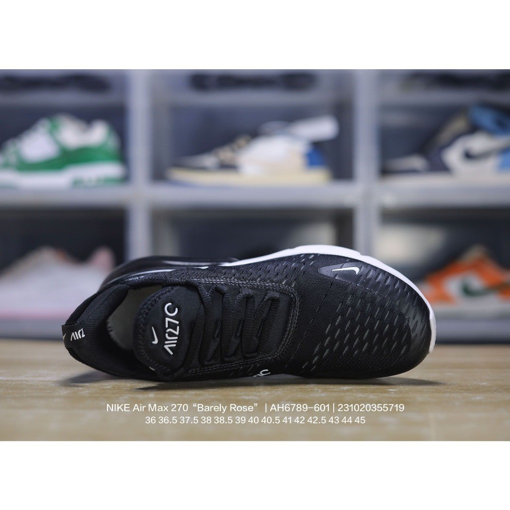 Nike Men's Air Max 270 Shoes - Black ไนกี้ ผู้ชาย แอร์ แม็กซ์ สีดำ รองเท้า train