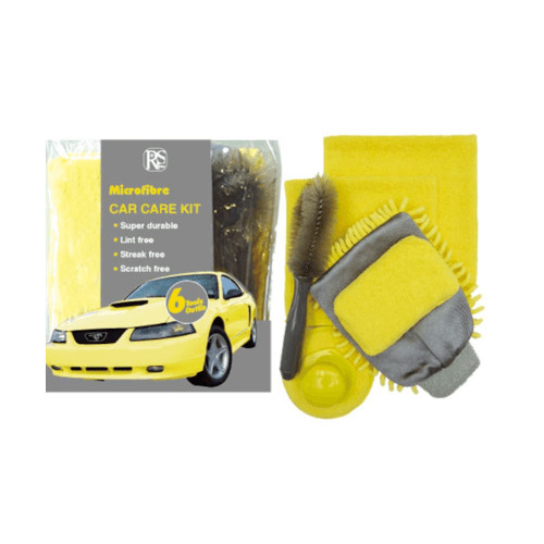 Ghouse Online ชุดทำความสะอาดรถยนต์ 6ชิ้น สีเหลือง RS08-97 สินค้าขายดี!