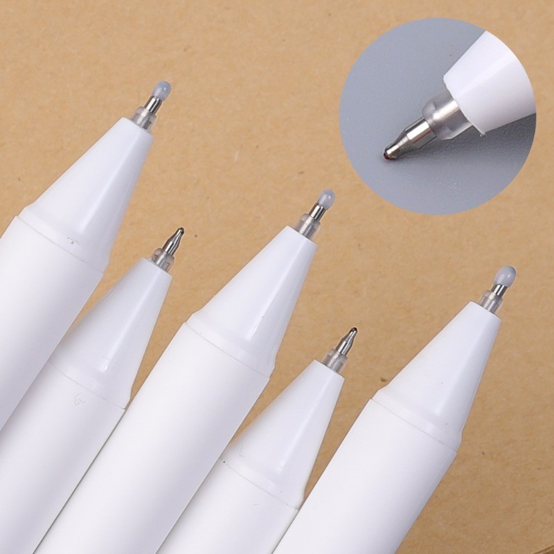 ปากกาหมึกเจล แบบกด แห้งเร็ว 0.5 มม. สีดํา แดง น้ําเงิน สําหรับโรงเรียน สํานักงาน เครื่องเขียน - รูปที่ 7