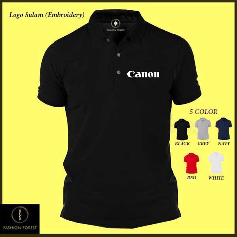 ไมโครไฟเบอร์แห้งเร็ว Jersi Jersey Polo T เสื้อโลโก้ Sulam เย็บปักถักร้อย Canon Dry Fit FFP137