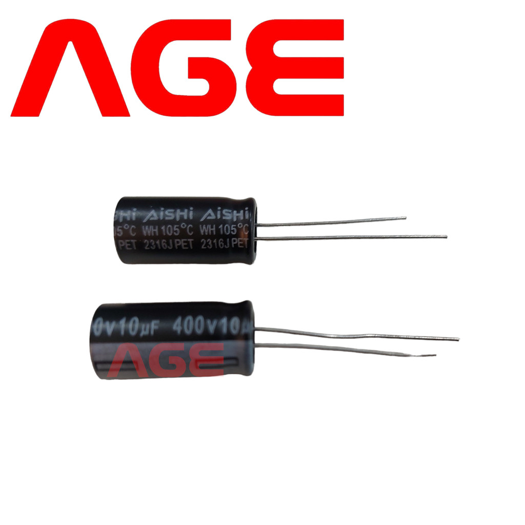 10uF 400V 105C Aluminum Electrolytic Capacitors AISHI 10X20X5mm