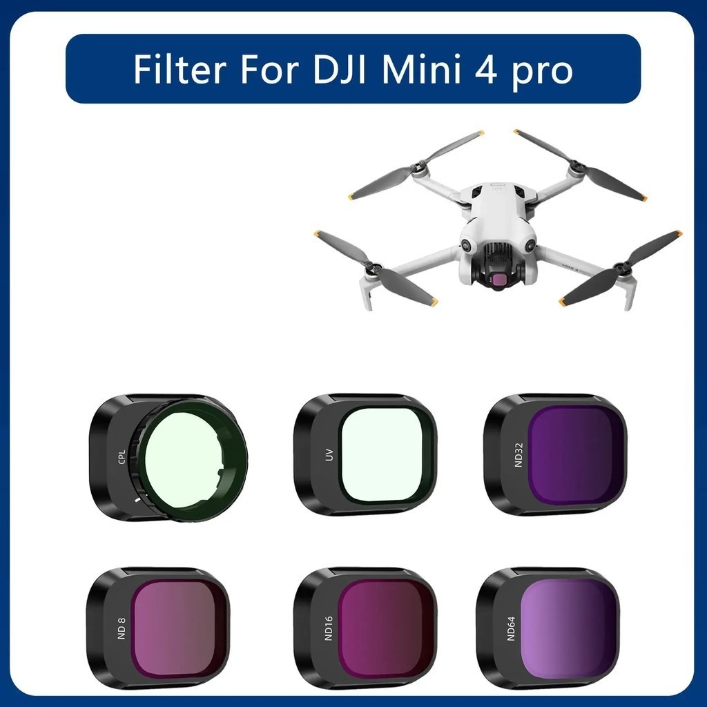 For Dji MINI 4 PRO Filter Professionele Lens CPL ND8 ND16 ND32 ND64 Filters Set Aluminum Alloy Camer