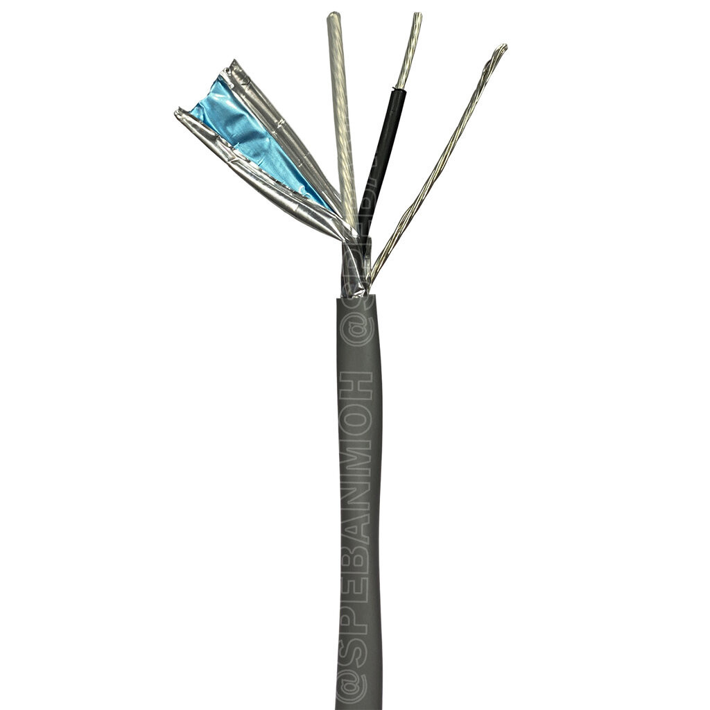 [ 1เมตร ] Belden 8760 สายสัญญาณคู่ ตีเกลียว 1P 2Cx18AWG 0.82 mm² Twisted Pair Cable Belden Tinned Copper Wire Beldfoi...