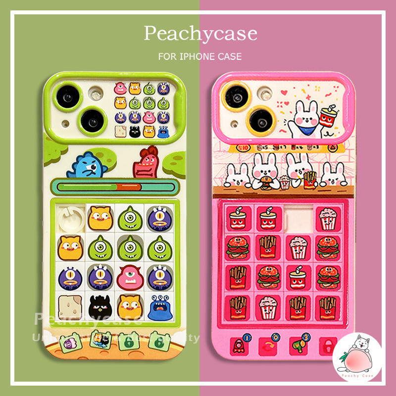 เคสโทรศัพท์มือถือ TPU ปิดด้านหลัง กันกระแทก ลายกระต่าย แฮมเบอร์เกอร์น่ารัก สร้างสรรค์ สําหรับ iPhone 15 14 13 12 Pro Max 15pro