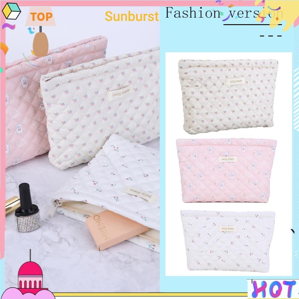 กระเป๋าเครื่องสําอาง อเนกประสงค์ ลายน่ารัก แฟชั่นวันหยุดสุดสัปดาห์ [Sunburst11.th]