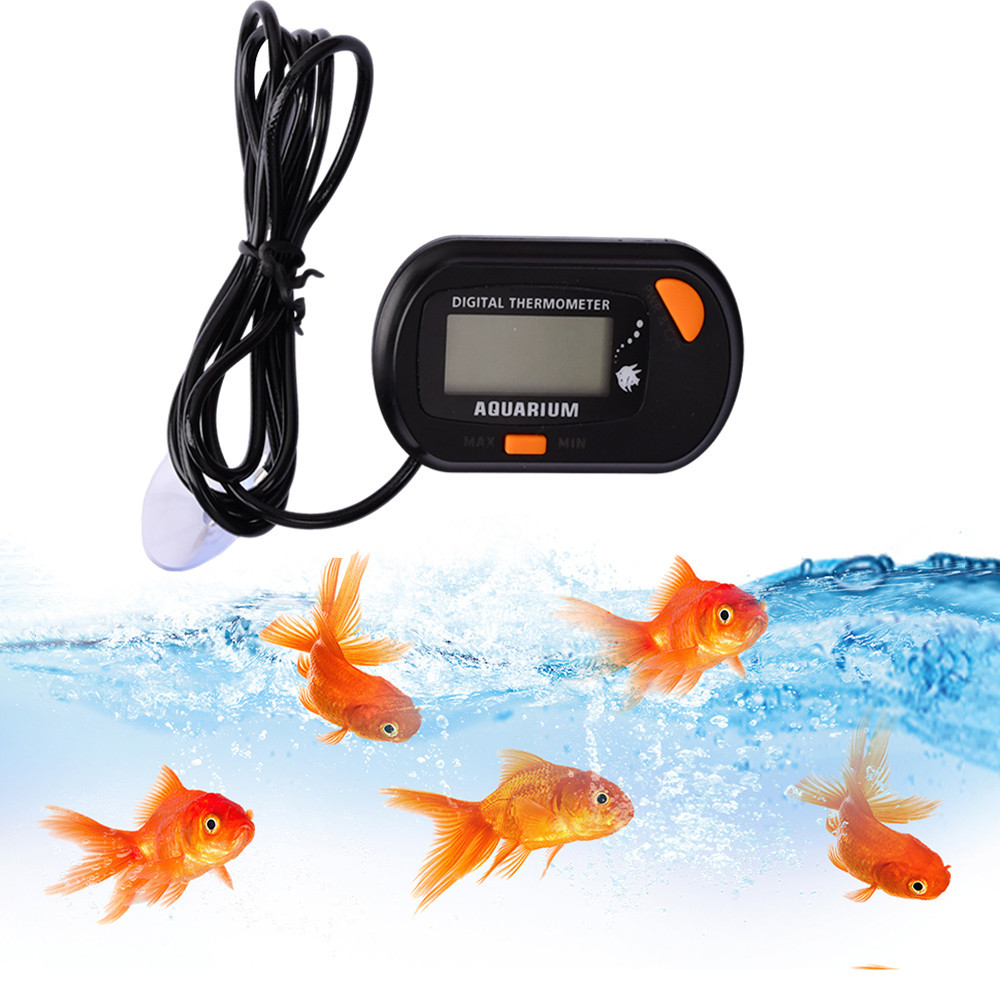 Diymore เครื่องวัดอุณหภูมิตู้ปลาดิจิทัล LCD พร้อมโพรบเซนเซอร์ กันน้ํา และถ้วยดูด สําหรับตู้ฟักไข่สัตว์เลื้อยคลาน