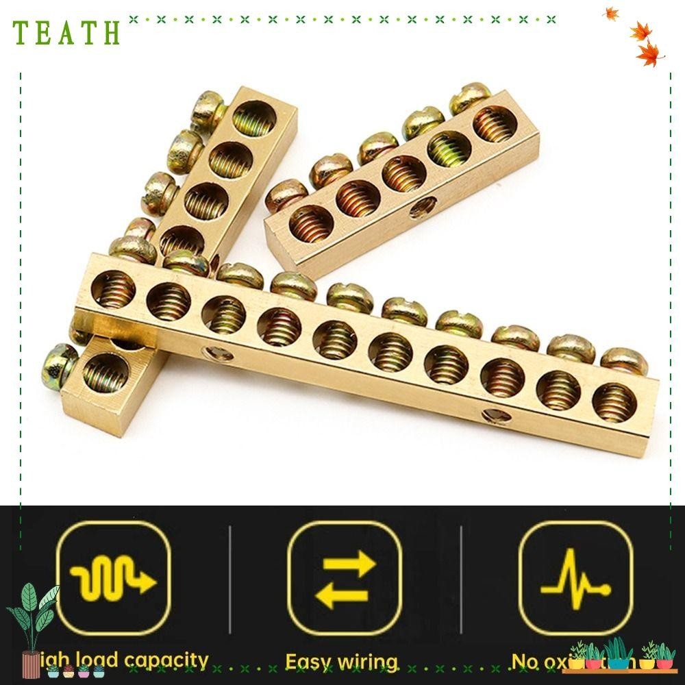 Teath อุปกรณ์ขั้วต่อสายไฟทองแดง พร้อมสกรูรู และกล่องแยกสายไฟ