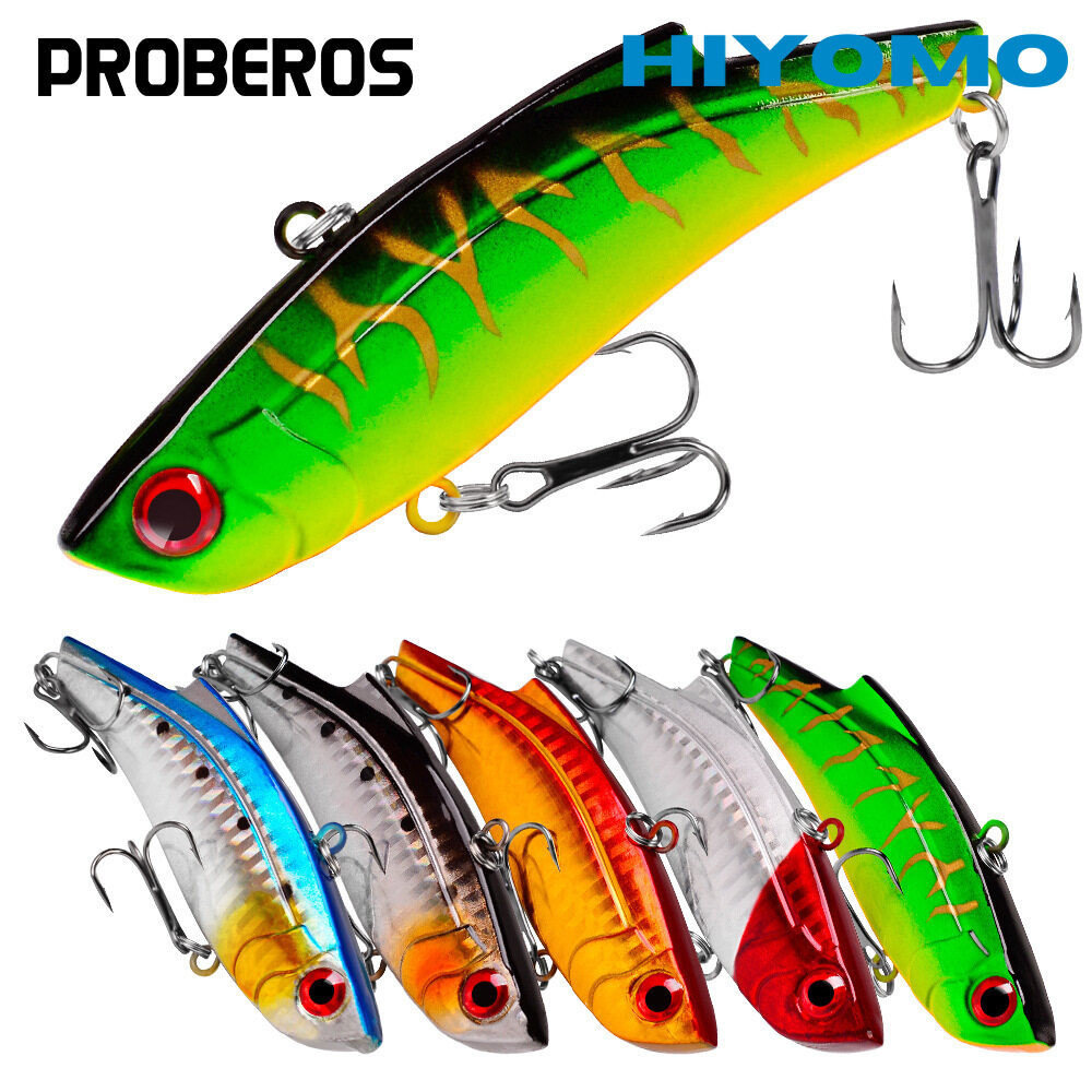 PROBEROS ลูกปัดตกปลาโลหะ VIB ขนาด 27.4g 9 ซม. พร้อมเบ็ดตกปลา BKB Hook สำหรับลูกปัดจมน้ำแบบสั่นสะเทือน
