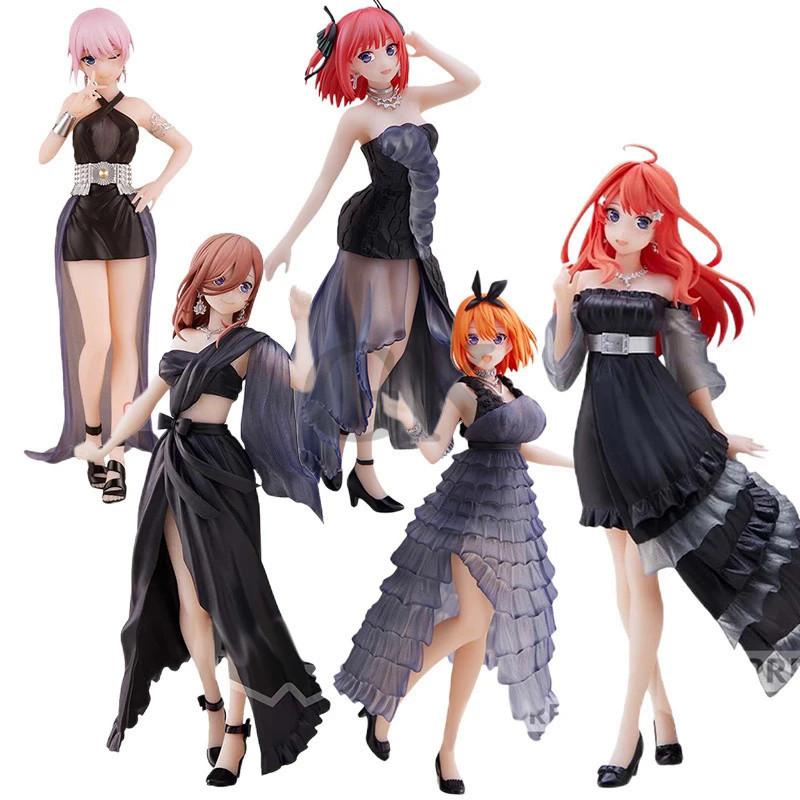 GK Genuine Anime The Quintessential Quintuplets Figure 18cm PVC Black Dress Standing Model Toy Collect Ornaments