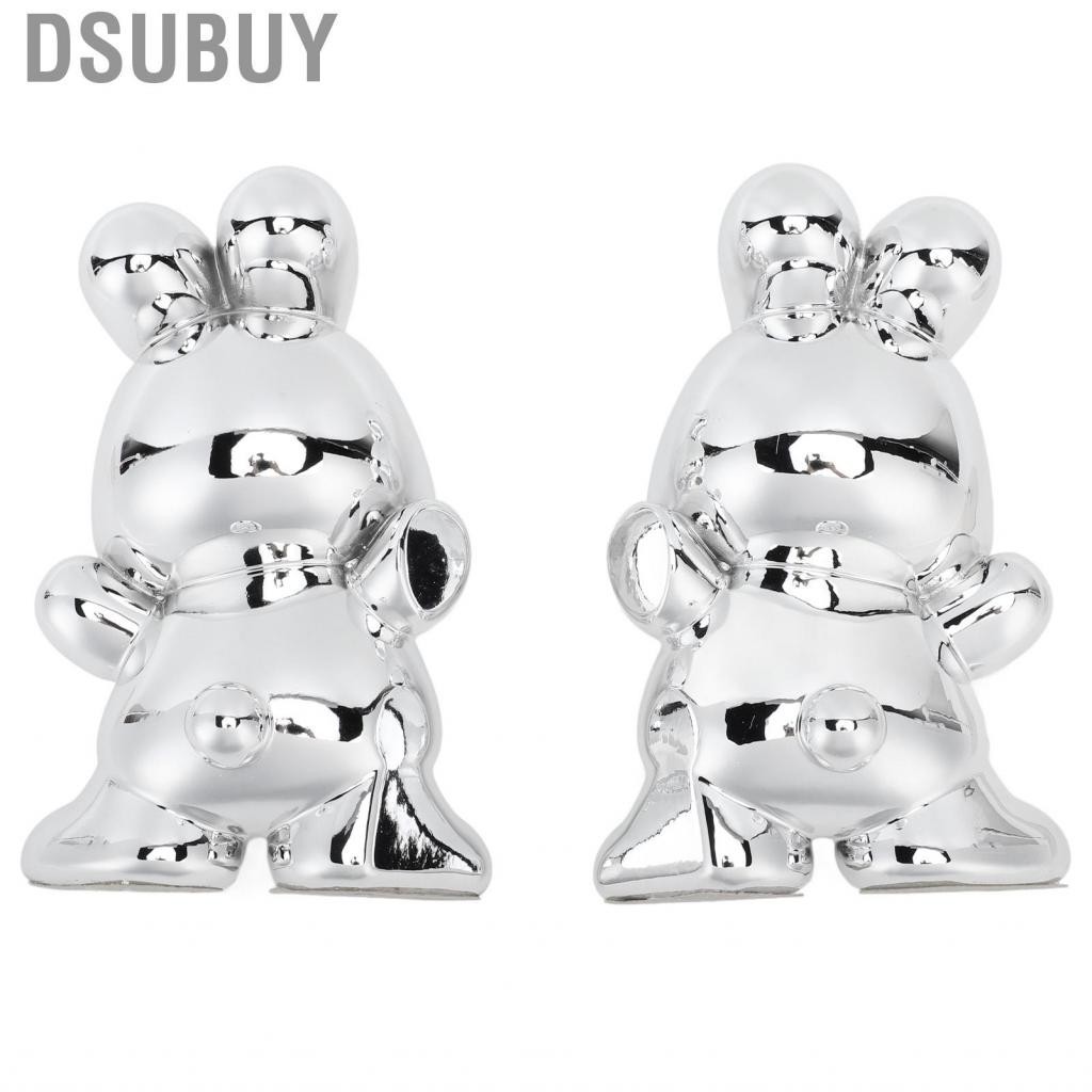 Dsubuy Book Ends Stable Rabbit Shaped Resin Ornament Decor Bookends For Shelves DSO