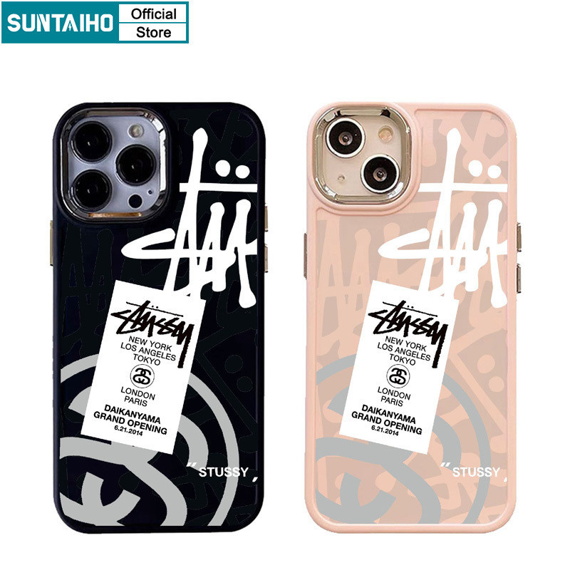 Suntaiho เคสไอโฟน เคสโทรศัพท์มือถือ ซิลิโคนนิ่ม กันกระแทก ลายโลโก้สีม่วง สีเทา แฟชั่นเรียบง่าย สําหรับ Iphone 15 14 12 13 11 Pro Max IP 7 8 Plus Iphon X Xs XR Xs Max