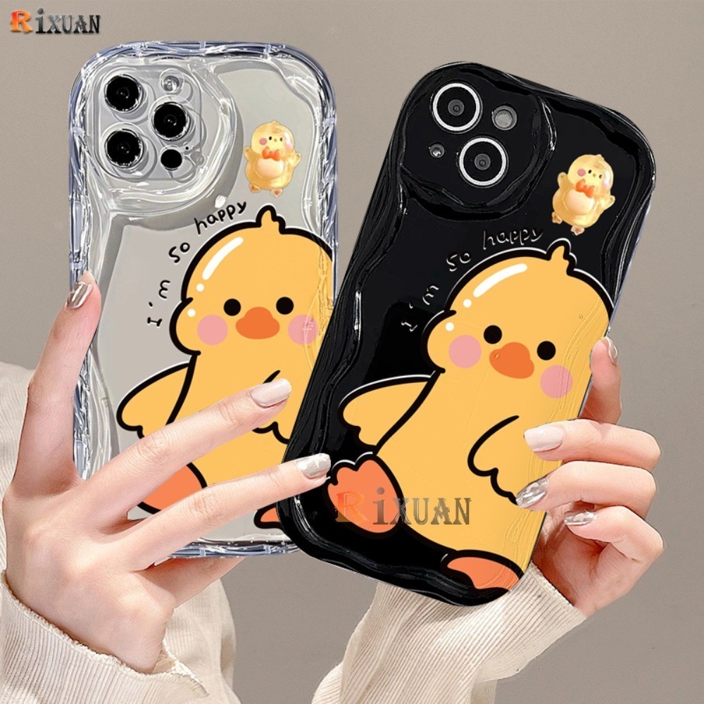 เคสโทรศัพท์มือถือแบบนิ่ม ลายเป็ดน้อย 3D สีเหลือง พร้อมตุ๊กตา สําหรับ Redmi Note 13 Pro 13C 12 A2 A1 12C 10 10C 10A 9C 9A 9T Note 12 Pro 11 11S Note10 10s Poco X5 5G M3 X3 C40 C55 Rixuan