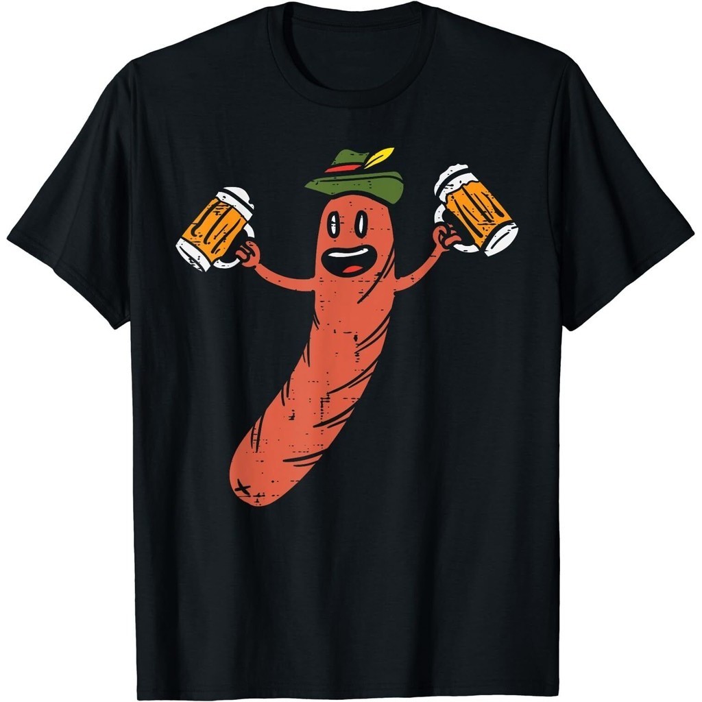 Wurst Sausage Oktoberfest เสื้อยืดผู้ชายเทศกาลเยอรมันตลก