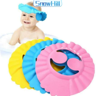S.H หมวกอาบน้ำ กันน้ำ สำหรับสระผมเด็ก ปิดหูปรับได้  Baby waterproof shampoo cap