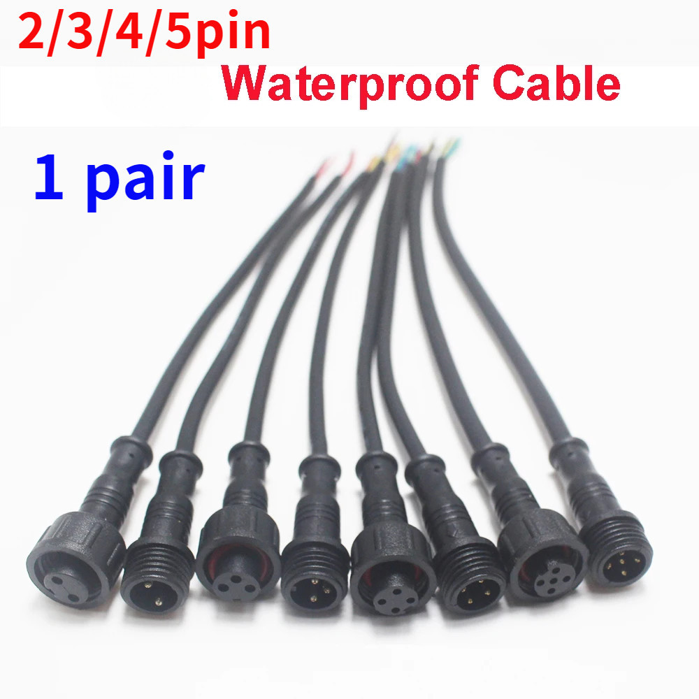 1 คู่ 2 3 4 5 ขากันน้ํา IP65 สายปลั๊กสําหรับ LED แถบชายและหญิงแจ็ค 20 ซม. Lengh Connector สําหรับ led strip โคมไฟ