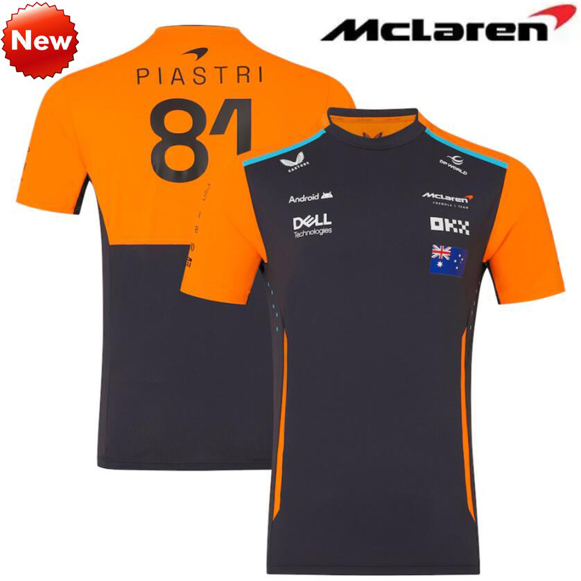 2026 ใหม่ล่าสุด F1 Racing Suit + Mclaren Team F1 Racing Jersey + ฤดูร้อนผู้ชายและผู้หญิงเสื้อยืดแขนส