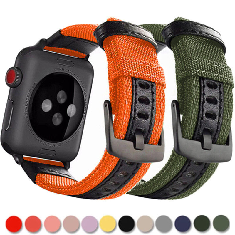 สายนาฬิกาข้อมือไนล่อน สไตล์สปอร์ต สําหรับ Apple Watch Ultra2 49 มม. 44 มม. 40 มม. 49 มม. 40 มม. IWatch Series 9 8 7 6 Se 5 4 Correa 45 มม. 41 มม.