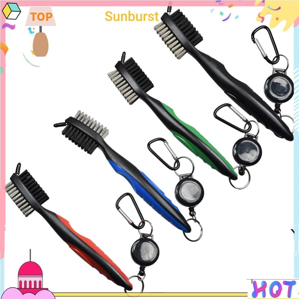 แปรงทําความสะอาดร่องไม้กอล์ฟ แบบสองด้าน [Sunburst11.th]