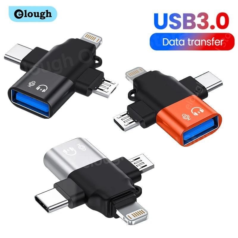 Elough 3 in 1 อะแดปเตอร์แปลง OTG USB3.0 เป็น Micro USB Type C